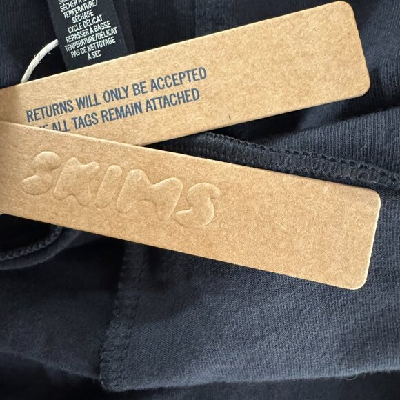 Skims Cotton Blend Jersey Foldover Pants 4X Black Soot Stretch NWT PT-2546 - Picture 8 of 13